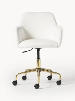 Sedia Da Scrivania In Velluto Lucie