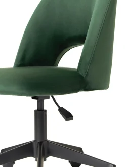 Sedia Da Scrivania In Velluto Rachel, Regolabile In Altezza