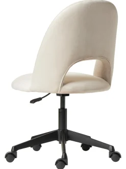 Sedia Da Scrivania In Velluto Rachel, Regolabile In Altezza