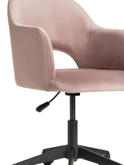 Sedia Da Scrivania In Velluto Rachel, Regolabile In Altezza