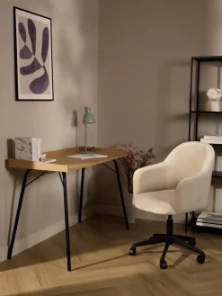 Sedia Da Scrivania In Velluto Rachel, Regolabile In Altezza