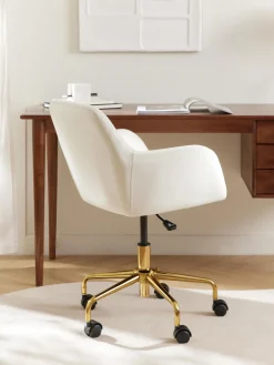 Sedia Da Scrivania In Velluto Lucie