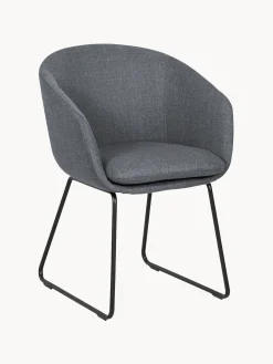 Sedia Imbottita Con Braccioli Juri