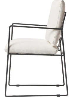 Sedia Imbottita Con Struttura In Metallo Wayne