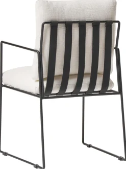 Sedia Imbottita Con Struttura In Metallo Wayne