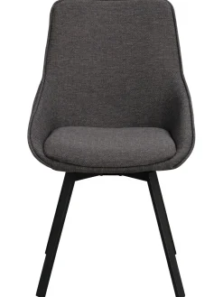 Sedia Imbottita Girevole Con Gambe In Metallo Alison