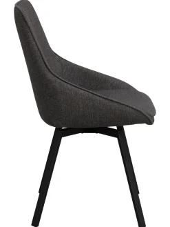 Sedia Imbottita Girevole Con Gambe In Metallo Alison