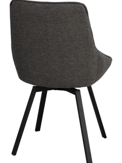 Sedia Imbottita Girevole Con Gambe In Metallo Alison