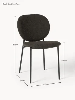 Sedia Imbottita In Boucle Ulrica 2 Pz