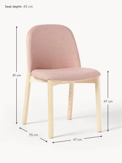 Sedia Imbottita In Legno Di Frassino Julie