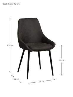 Sedia Imbottita In Similpelle Sierra 2 Pz