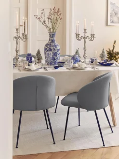 Sedia Imbottita In Tessuto Luisa 2 Pz