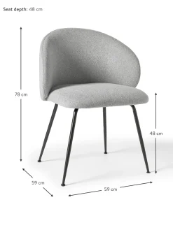 Sedia Imbottita In Tessuto Luisa 2 Pz