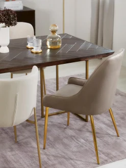 Sedia Imbottita In Velluto Ava