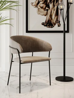 Sedia Imbottita In Velluto Belle 2 Pz