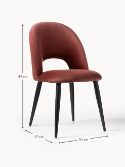 Sedia Imbottita In Velluto Rachel