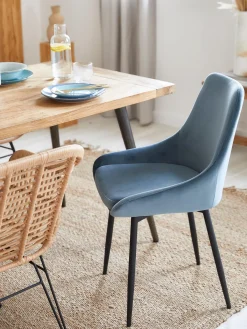 Sedia Imbottita In Velluto Sierra 2 Pz