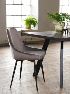 Sedia Imbottita In Velluto Sierra 2 Pz