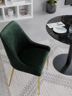 Sedia Imbottita In Velluto Ava