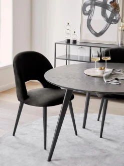 Sedia Imbottita In Velluto Rachel