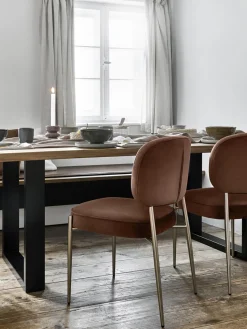 Sedia Imbottita In Velluto Viggo