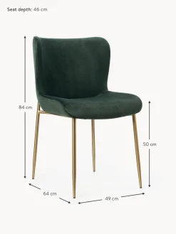 Sedia Imbottita In Velluto Tess