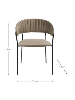 Sedia Imbottita In Velluto Belle 2 Pz