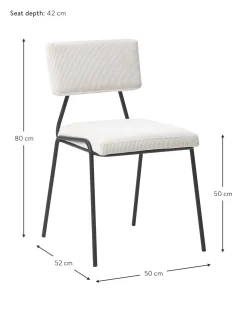 Sedia Imbottita In Velluto A Coste Mats 2 Pz