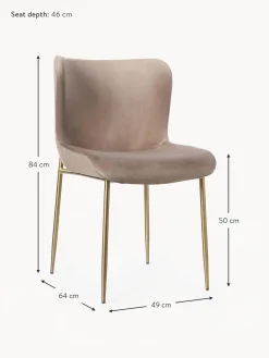 Sedia Imbottita In Velluto Tess