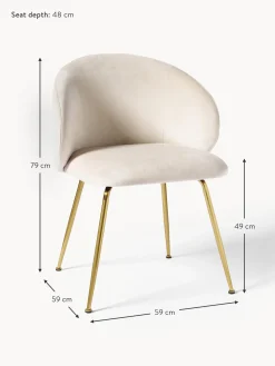 Sedia Imbottita In Velluto Luisa 2 Pz