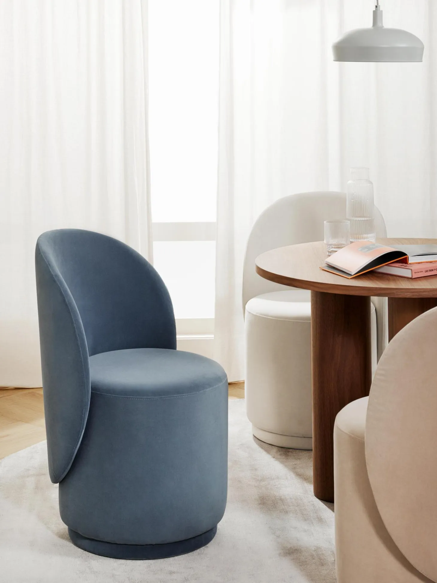 Sedia Imbottita In Velluto Zeyno