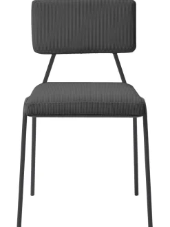 Sedia Imbottita In Velluto A Coste Mats 2 Pz