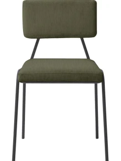 Sedia Imbottita In Velluto A Coste Mats 2 Pz