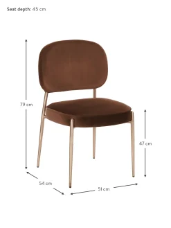 Sedia Imbottita In Velluto Viggo