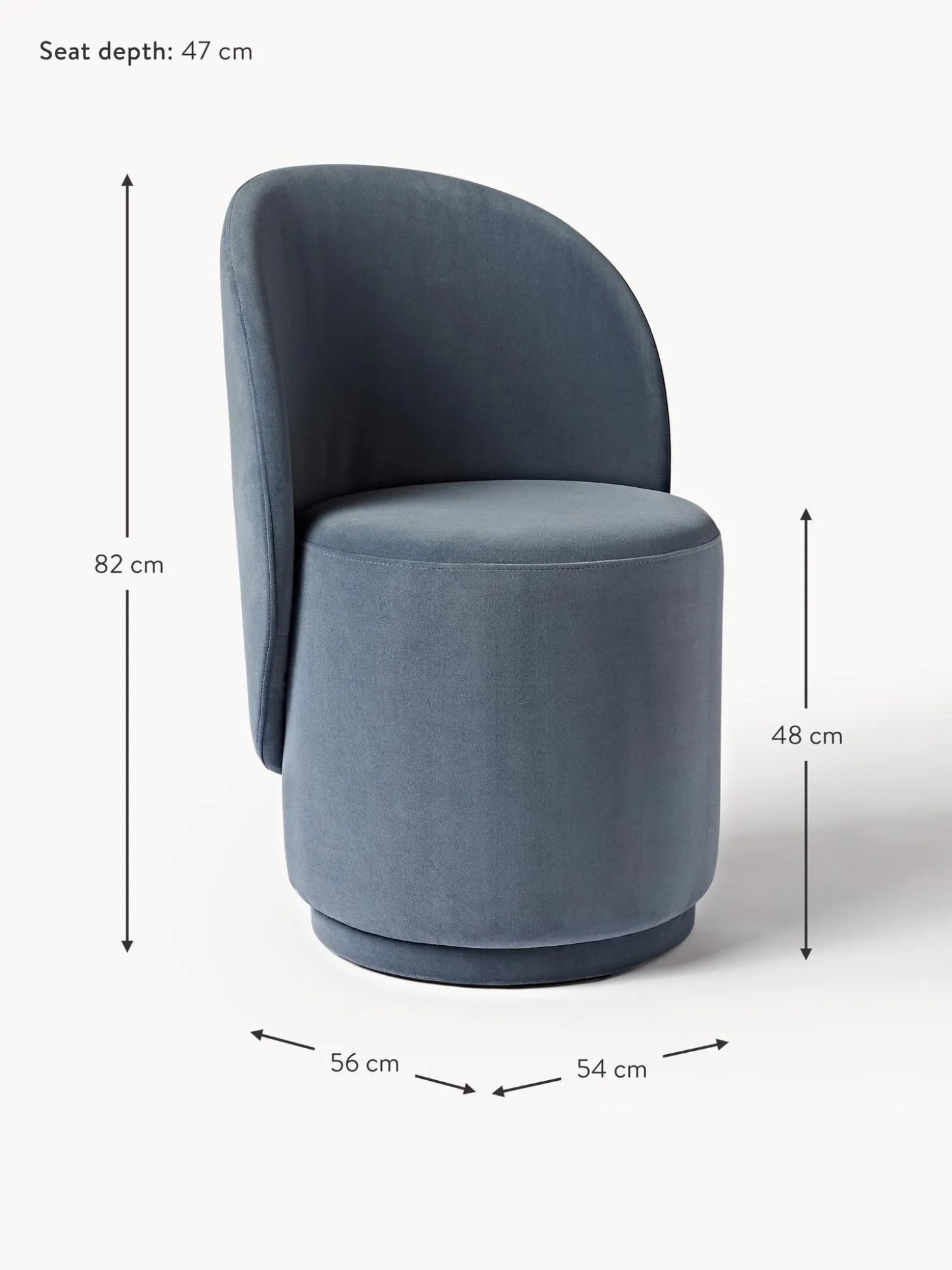 Sedia Imbottita In Velluto Zeyno