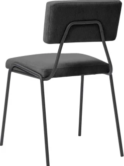 Sedia Imbottita In Velluto A Coste Mats 2 Pz