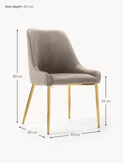 Sedia Imbottita In Velluto Ava