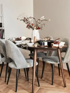 Sedia Imbottita In Velluto Rachel