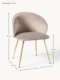 Sedia Imbottita In Velluto Luisa 2 Pz