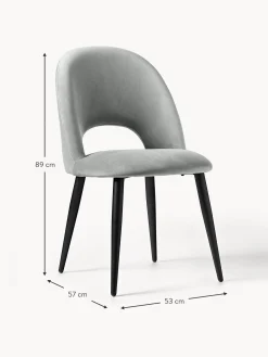 Sedia Imbottita In Velluto Rachel