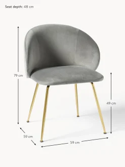 Sedia Imbottita In Velluto Luisa 2 Pz