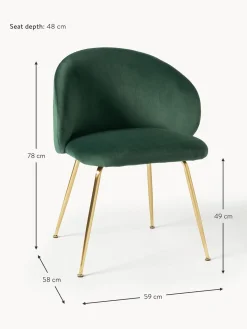 Sedia Imbottita In Velluto Luisa 2 Pz