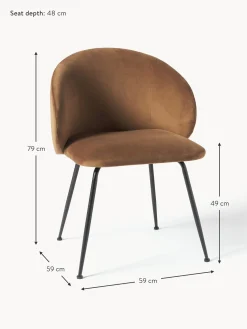 Sedia Imbottita In Velluto Luisa 2 Pz