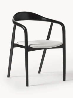 Sedia In Legno Con Braccioli E Cuscino Angelina