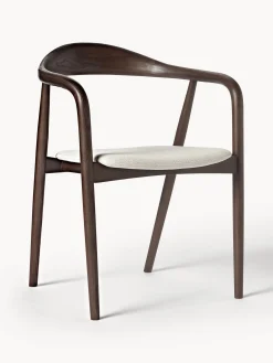 Sedia In Legno Con Braccioli E Cuscino Angelina