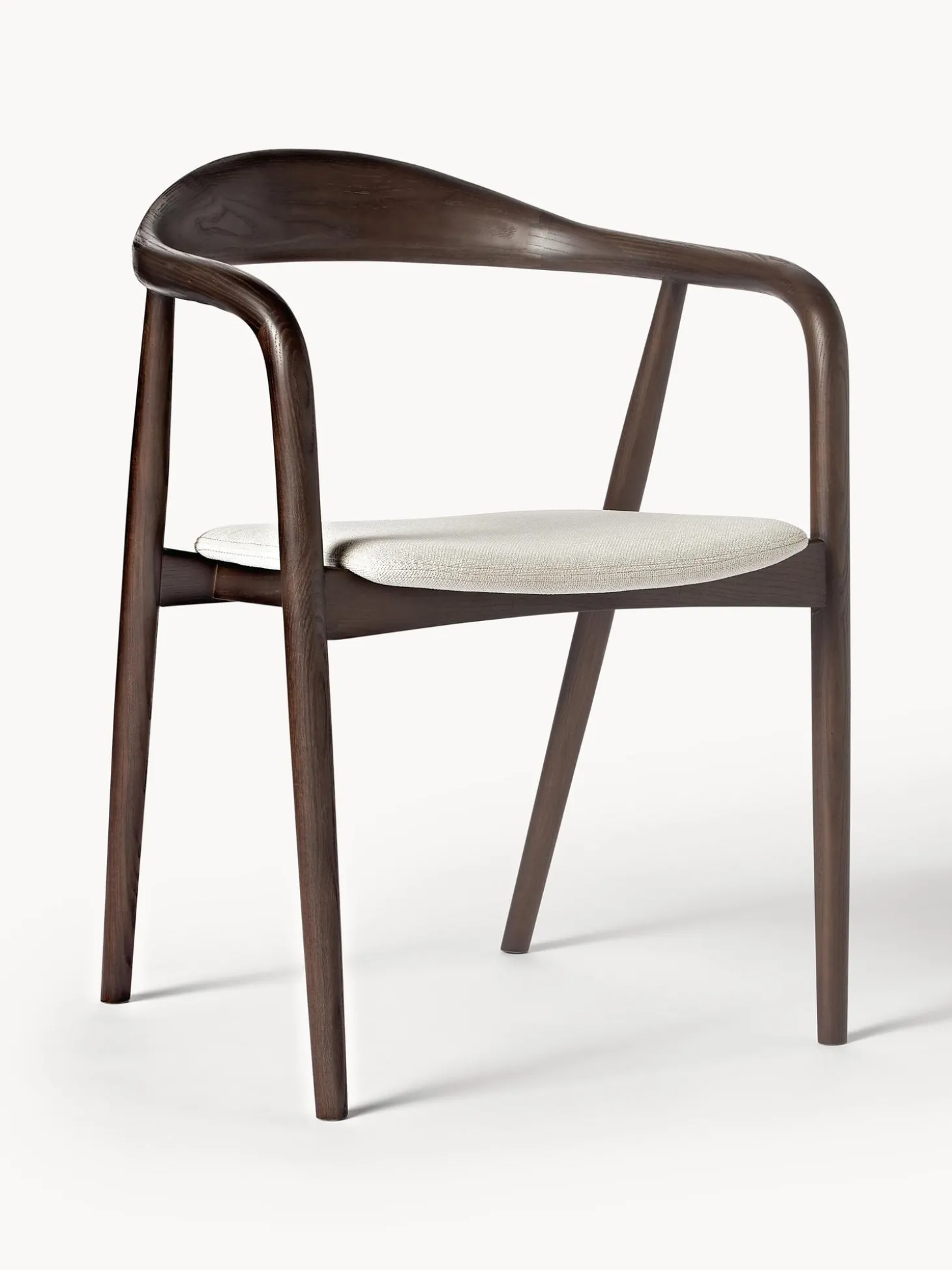 Sedia In Legno Con Braccioli E Cuscino Angelina