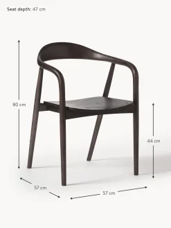 Sedia In Legno Con Braccioli Angelina