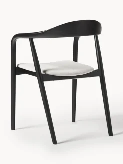 Sedia In Legno Con Braccioli E Cuscino Angelina