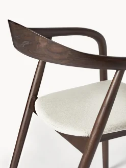 Sedia In Legno Con Braccioli E Cuscino Angelina