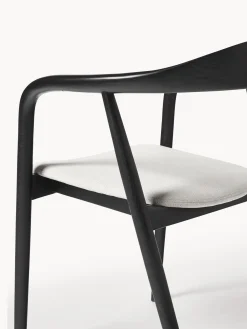 Sedia In Legno Con Braccioli E Cuscino Angelina